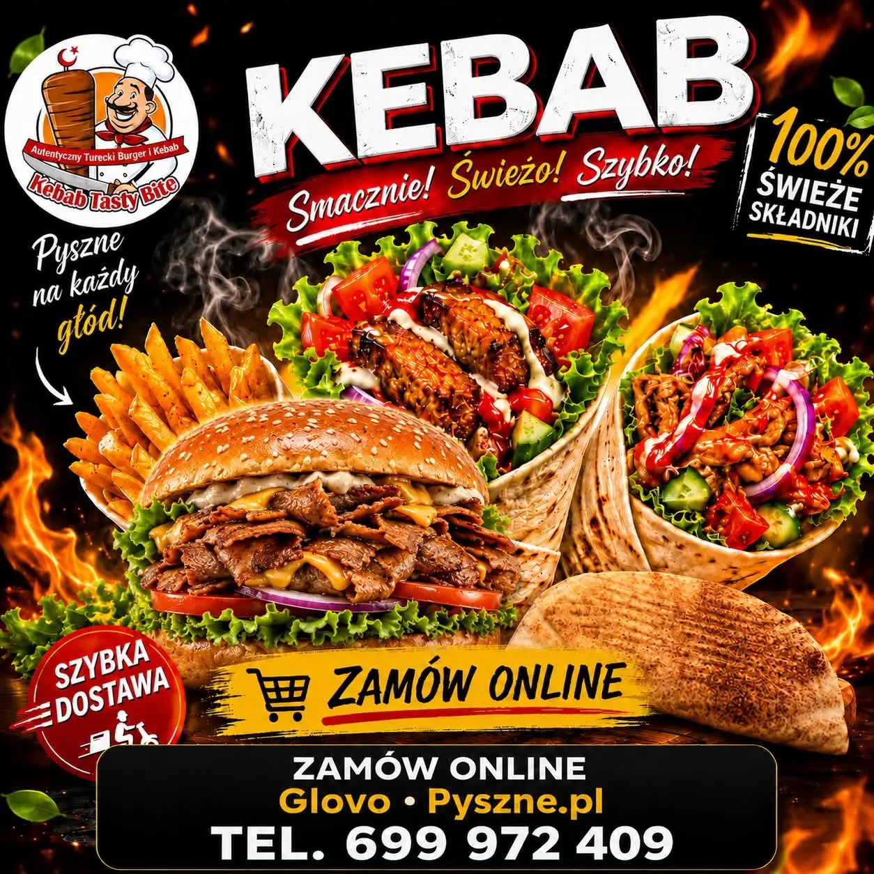Kebab Tasty Bite — kebab, burger i frytki, zamów online